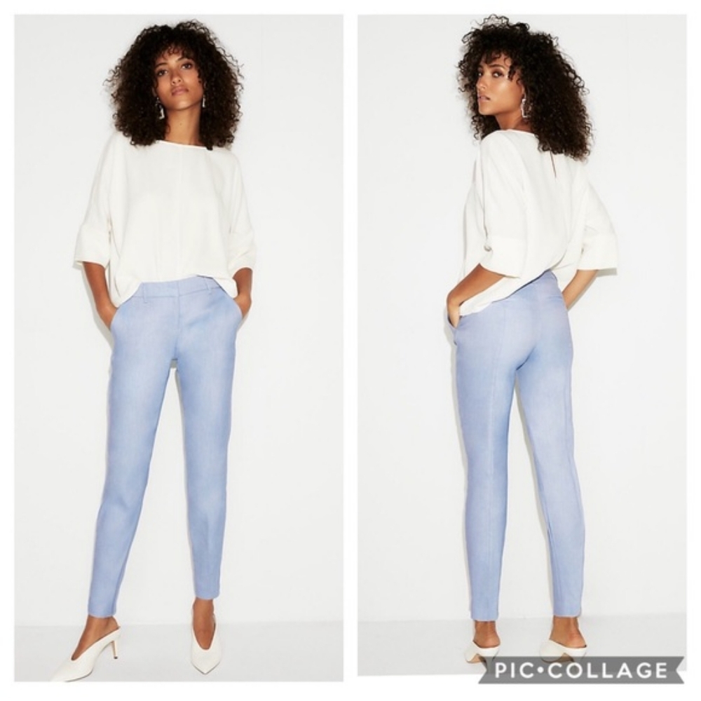 Express Columnist Linen Blend Ankle Pants Size 2